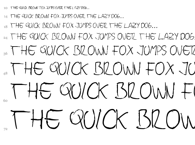 Jopea302 Simple font waterfall